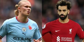 Haaland equals Salah Premier League goals record