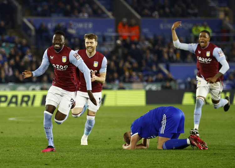 Villa beat 10-man Leicester 2-1 with late Traore winner 1 - Egyptian Gazette