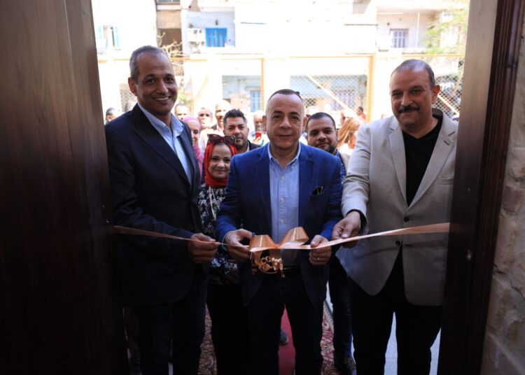 Secretary General of the Supreme Council of Antiquities Mostafa Waziry cutting the red ribbon at the inauguration of the newly-restored 17th century Sabil Ahmed Effendi Salim in Cairo on Thursday.