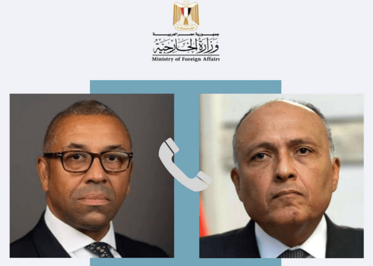 Egypt, UK FMs discuss latest developments in Sudan 1 - Egyptian Gazette Egypt's Foreign Minister Sameh Shoukry received a phone call from his British counterpart James Cleverly to discuss the latest developments in Sudan.
