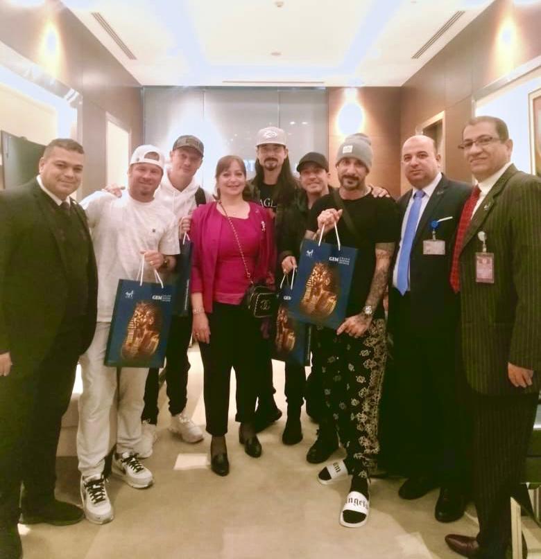 Backstreet Boys visit Giza Pyramids before concert in Egypt Egyptian