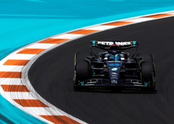 Russell fastest in 1st Miami GP practice