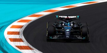 Russell fastest in 1st Miami GP practice