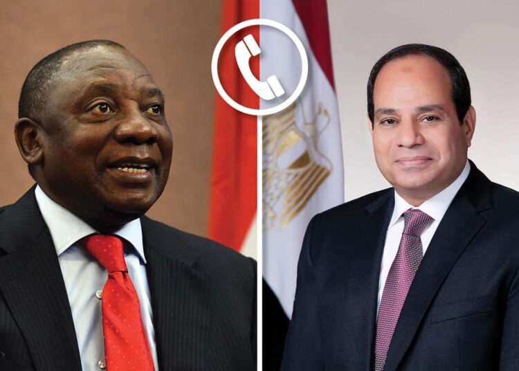 Sisi, Ramaphosa discuss boosting bilateral co-operation over phone 2 - Egyptian Gazette Sisi, Ramaphosa discuss boosting bilateral co-operation over phone 1 - Egyptian Gazette