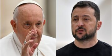 Ukraine’s Zelensky in Rome for talks with pope, Meloni