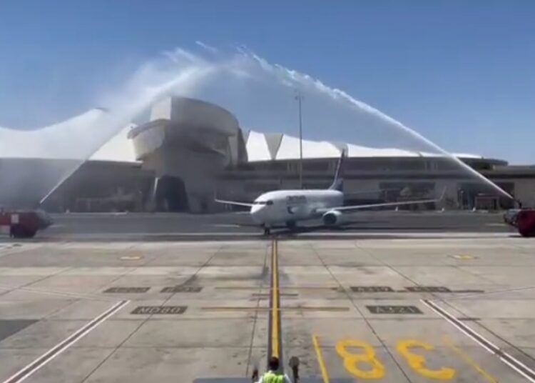 Sharm El Sheikh Airport receives 1st flight from Tashkent 2 - Egyptian Gazette Sharm El Sheikh Airport receives 1st flight from Tashkent 1 - Egyptian Gazette