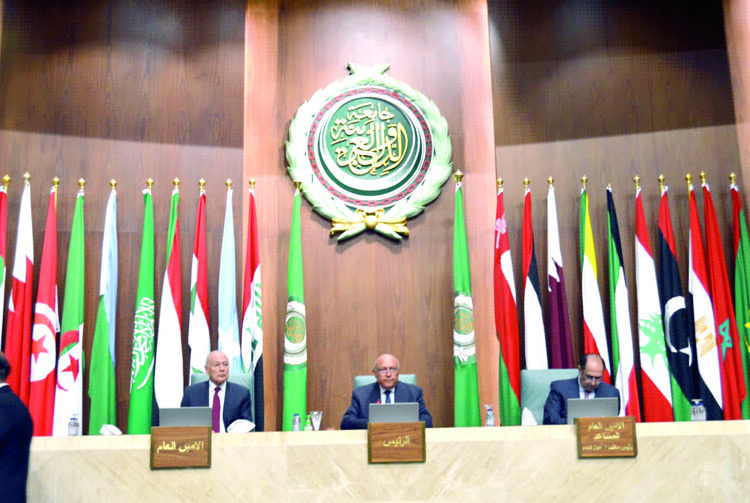 FM Shoukri chairing the extraordinary meeting of the Council of Arab League at the ministerial level on Sunday.