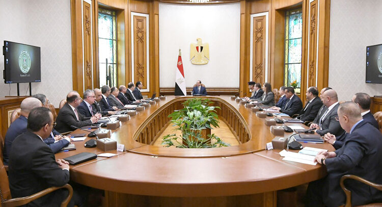 President Abdel Fattah El Sisi presiding over the Supreme Investment Council's meeting on Tuesday.