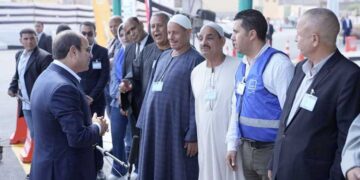 President Sisi inpects nursing home in El Abadiya village in Beheira