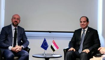President Sisi meets European Council chief