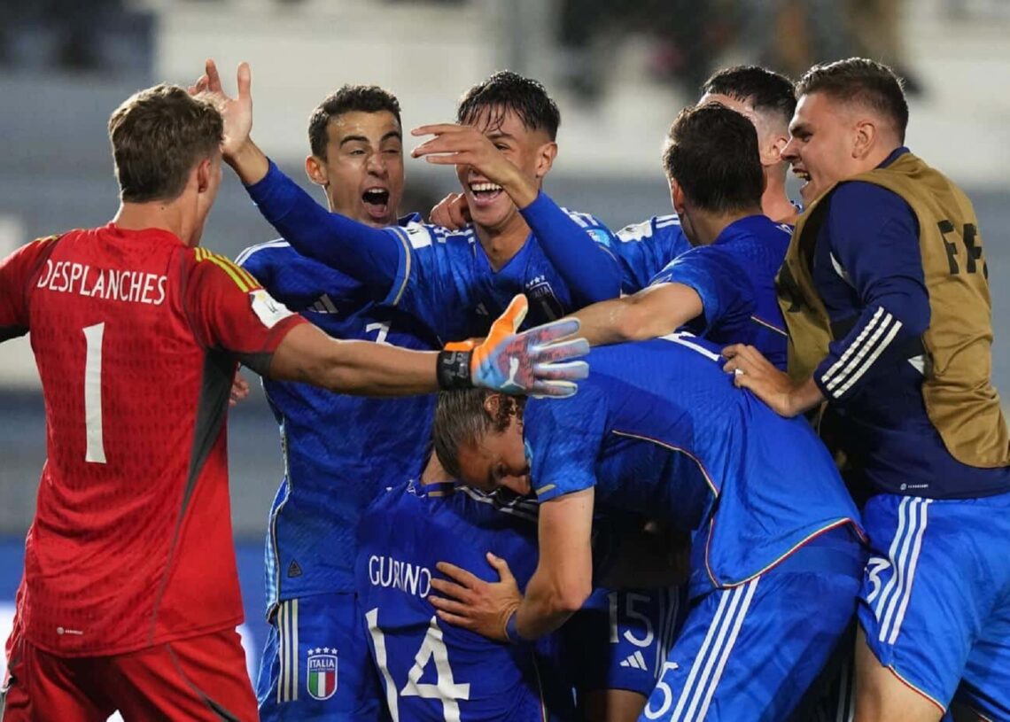 U-20 World Cup: Italy, Uruguay book final spot 1 - Egyptian Gazette Italy’s players celebrate their team's win over South Korea at the end of a FIFA U-20 World Cup semi-final match.