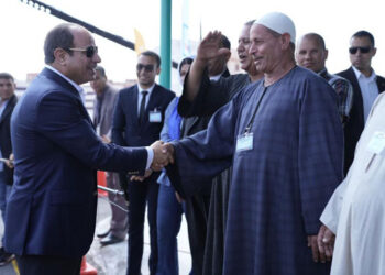 Sisi inspects agriculture complex in Abaadia village in Behera