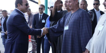 Sisi inspects agriculture complex in Abaadia village in Behera