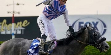 Arcangelo grabs Belmont Stakes