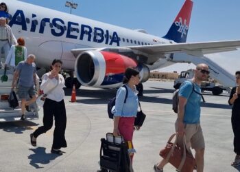Marsa Matrouh receives 1st charter flight from Air Serbia