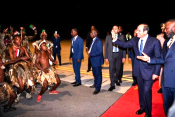 Sisi arrives at residence in Zambia