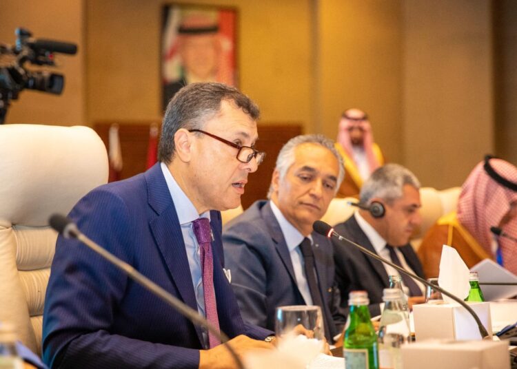 Egypt's Minister of Tourism and Antiquities Ahmed Issa delivering his speech at the 49th session of the Regional Committee for the Middle East of the World Tourism Organisation (WTO) on Wednesday in Jordan.
