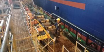 SCZONE says giant container ship successfully fueled at West Port Said harbor 1 - Egyptian Gazette SCZONE says giant container ship successfully fueled at West Port Said harbor