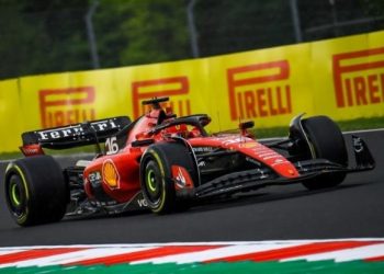Leclerc leads Hungarian practice, Perez crashes