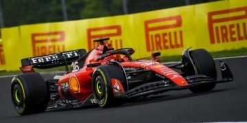 Leclerc leads Hungarian practice, Perez crashes