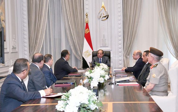 President Sisi during his meeting on Monday with Prime Minister Moustafa Madbouli as well as a host of ministers and top government officials.