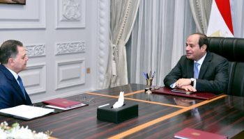 President Sisi meets with interior min.