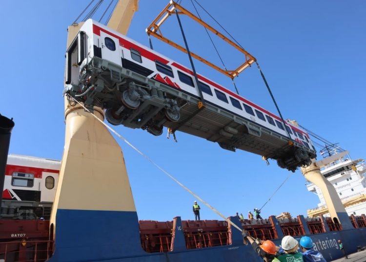 15 railway vehicles arrive in Alex from Hungary 1 - Egyptian Gazette