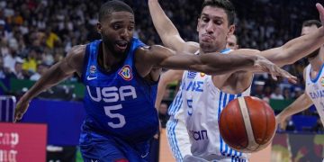 US stuns Greece 109-81 at FIBA World Cup