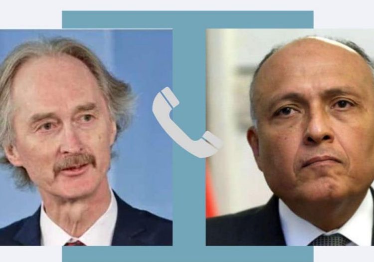 Shoukry confers with UN envoy for Syria on outcomes of Arab liasion committee 1 - Egyptian Gazette