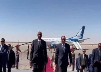 Sisi receives Head of Sudan’s transitional council at Alamein Int’l Airport