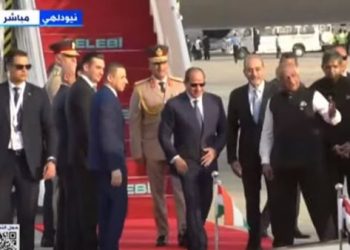 Sisi arrives in New Delhi for G20 summit