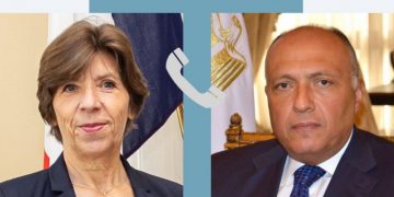 Egyptian, French FMs probe efforts to end Palestinian-Israeli escalation
