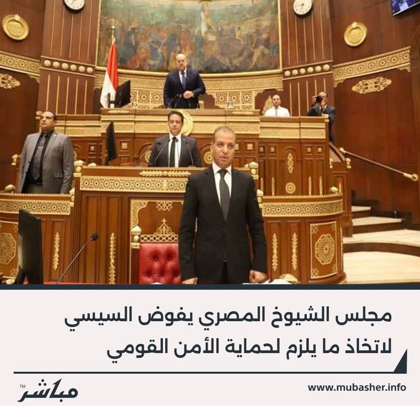 Senate says it supports Sisi in all measures to protect national security 1 - Egyptian Gazette
