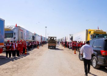 3rd Gaza-bound aid convoy enters Rafah Crossing from Egypt