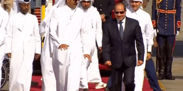 President Sisi receives Qatari Emir at Cairo International Airport 1 - Egyptian Gazette President Sisi receives Qatari Emir at Cairo International Airport