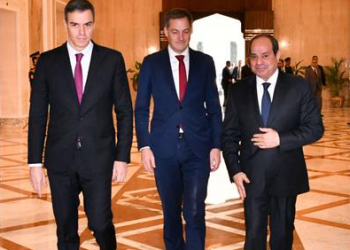 President Sisi receives Spanish, Belgian PMs