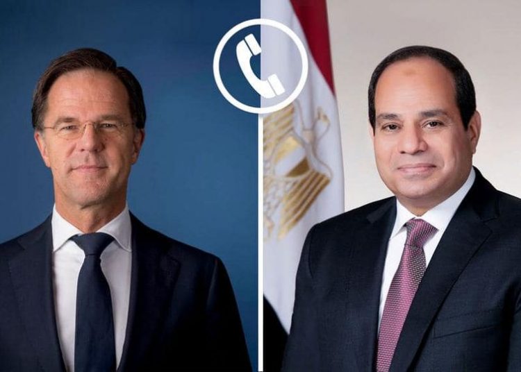 Sisi confers with Dutch PM over phone, calls for int’l action to stop war on Gaza 2 - Egyptian Gazette Sisi confers with Dutch PM over phone, calls for int’l action to stop war on Gaza 1 - Egyptian Gazette