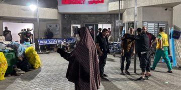 ‘Raise your hands’: Israel raids hospital in centre of Gaza war