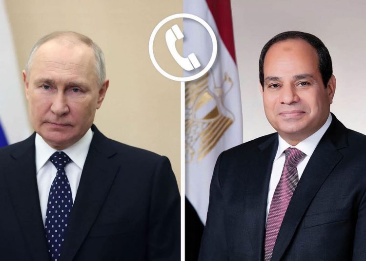 Sisi, Putin discuss latest developments in Gaza over phone 1 - Egyptian Gazette