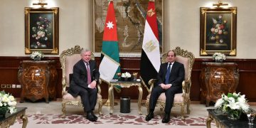 Sisi, Abdullah II say efforts to settle Palestinian-Israeli conflict have to be based on two-state solution 1 - Egyptian Gazette Sisi, Abdullah II say efforts to settle Palestinian-Israeli conflict have to be based on two-state solution