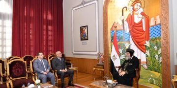 Housing min. meets with Pope Tawadros to follow up building churches in new cities 1 - Egyptian Gazette Housing min. meets with Pope Tawadros to follow up building churches in new cities