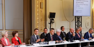 Gaza aid conference opens in France with appeal to Israel to protect civilians 1 - Egyptian Gazette Gaza aid conference opens in France with appeal to Israel to protect civilians