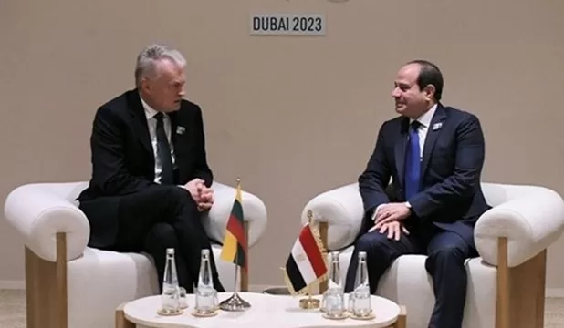 Sisi has talks with Lithuanian president on sidelines of COP28 in Dubai 2 - Egyptian Gazette Sisi has talks with Lithuanian president on sidelines of COP28 in Dubai 1 - Egyptian Gazette