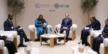 Sisi, Tanzanian president meet on sidelines of climate change conf. in Dubai 1 - Egyptian Gazette Sisi, Tanzanian president meet on sidelines of climate change conf. in Dubai