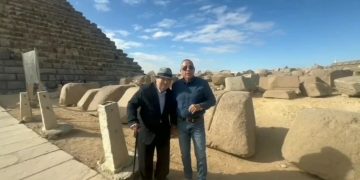 In a first, outer casing of Menkaure’s pyramid to be studied, reassembled