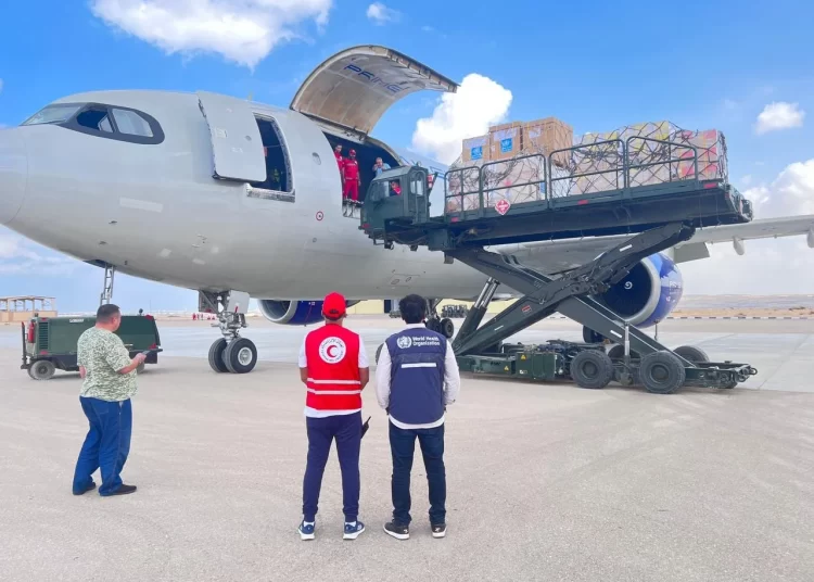 Arish airport receives 2 planes carrying aid supplies for Gaza 1 - Egyptian Gazette