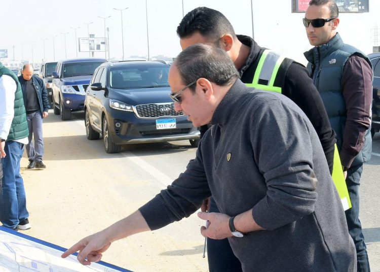 Sisi inspects construction works of some roads, axes in New Cairo 1 - Egyptian Gazette
