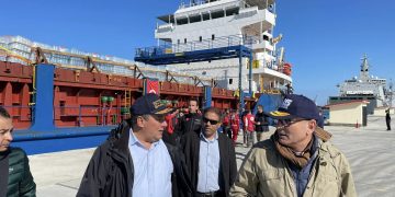 Turkish aid ship for Gaza arrives at Arish port