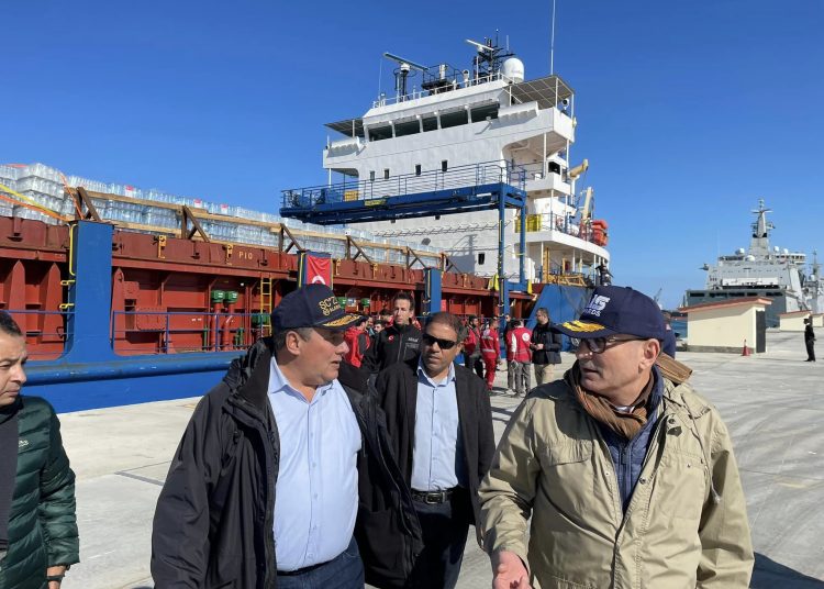 Turkish aid ship for Gaza arrives at Arish port 1 - Egyptian Gazette