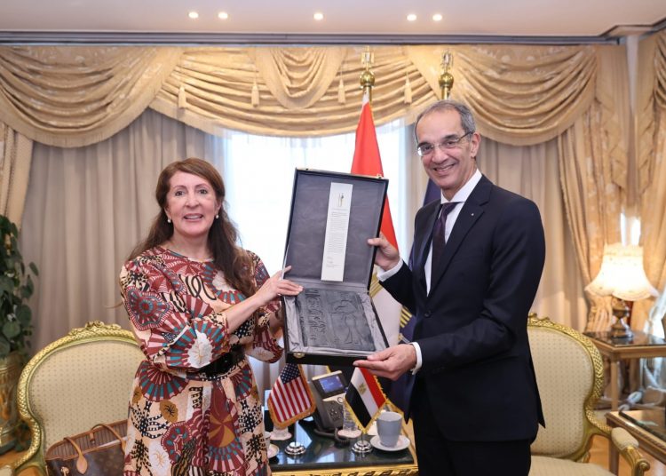 Communications min., US amb. confer on boosting co-operation 2 - Egyptian Gazette Communications min., US amb. confer on boosting co-operation 1 - Egyptian Gazette